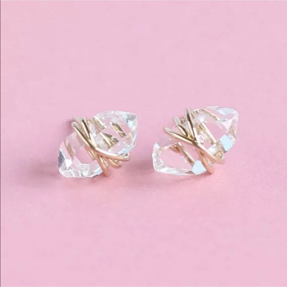 NWT GEOMETRY QUARTZ EARRINGS